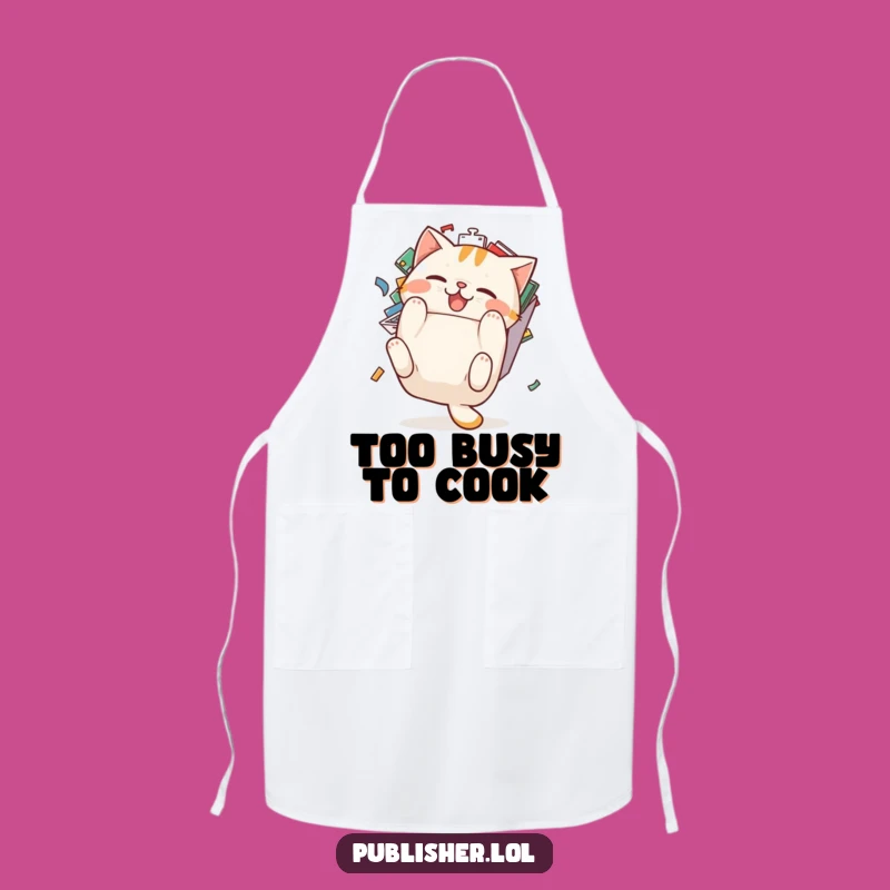 Funny Cat Tumbles Inbox Apron: Hilarious Kitchen Wear for Cat Lovers