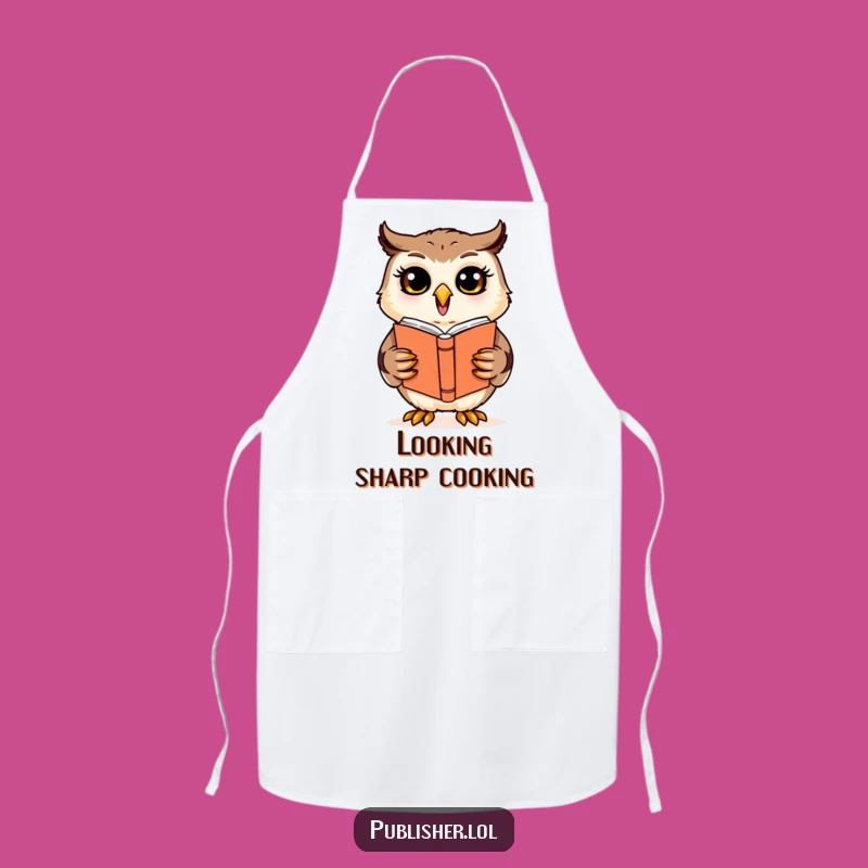 Funny Owl Designer Apron: Create and Critique with Enthusiastic Humor