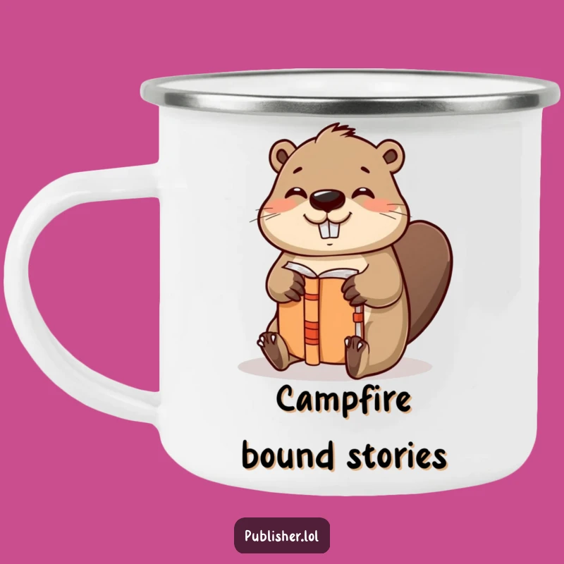 Funny Beaver Bookbinder Mug - Outdoorsy Creations and Cozy Reads