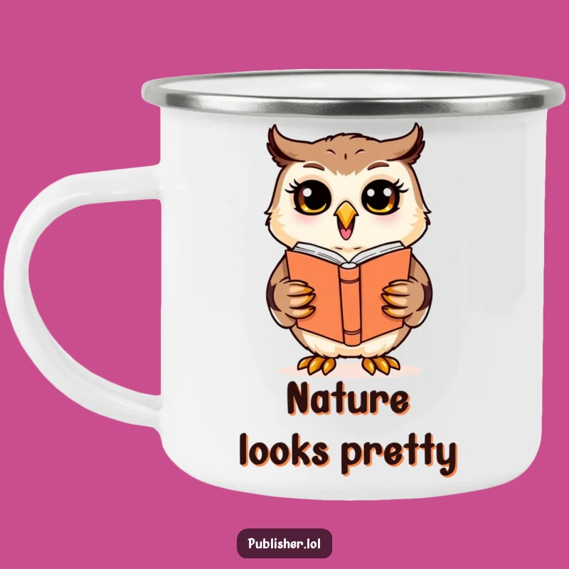 Funny Owl Designer Camping Mug: Fuel Your Creativity with Energetic Humor