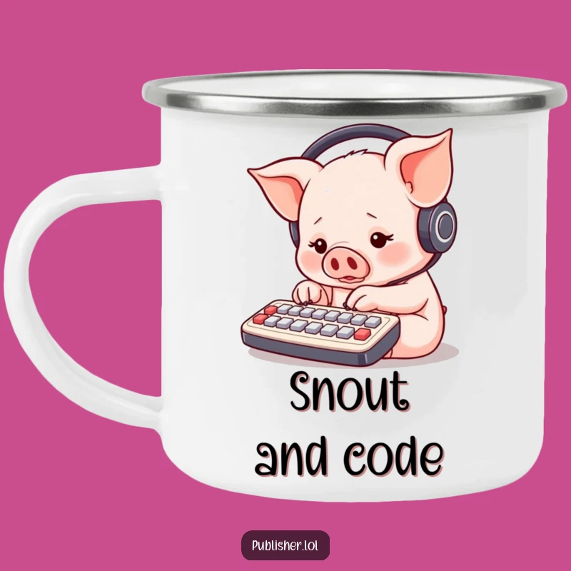 Funny Piglet Campfire Mug: Adventure Fuelled By Laughs & Music!