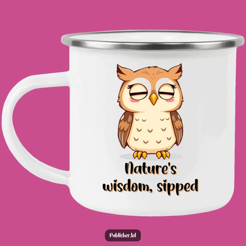Funny Owl Camping Mug: Thoughtful Wisdom for Outdoor Readers
