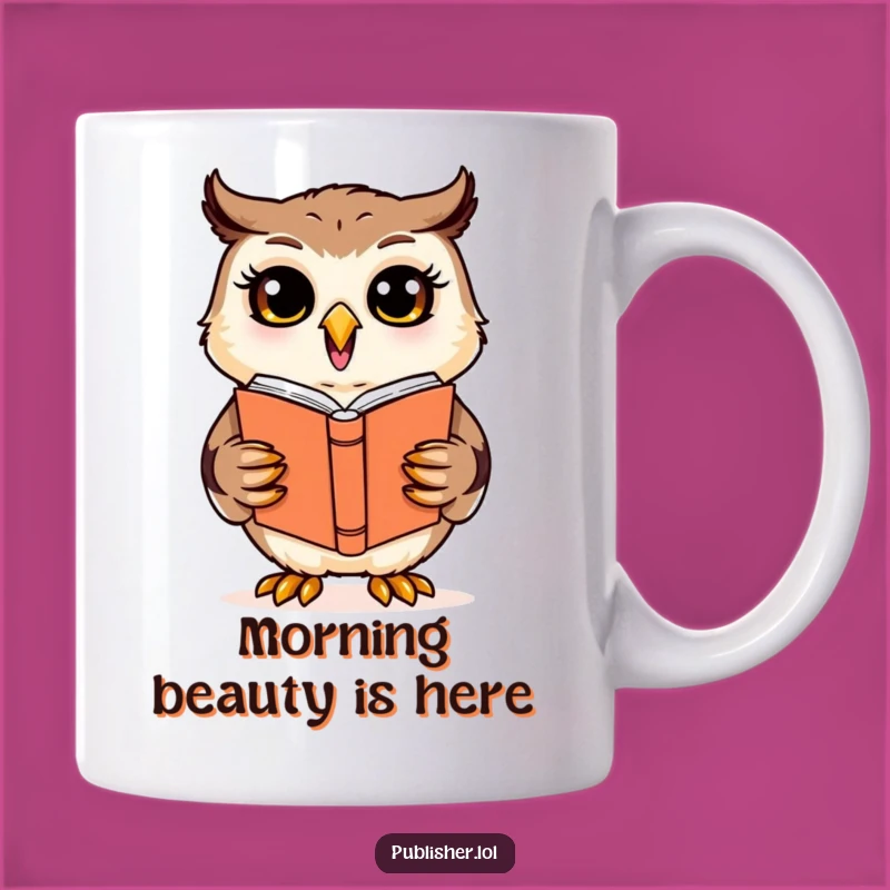 Funny Owl Designer Mug: Creative Book Lovers' Humorous Gift
