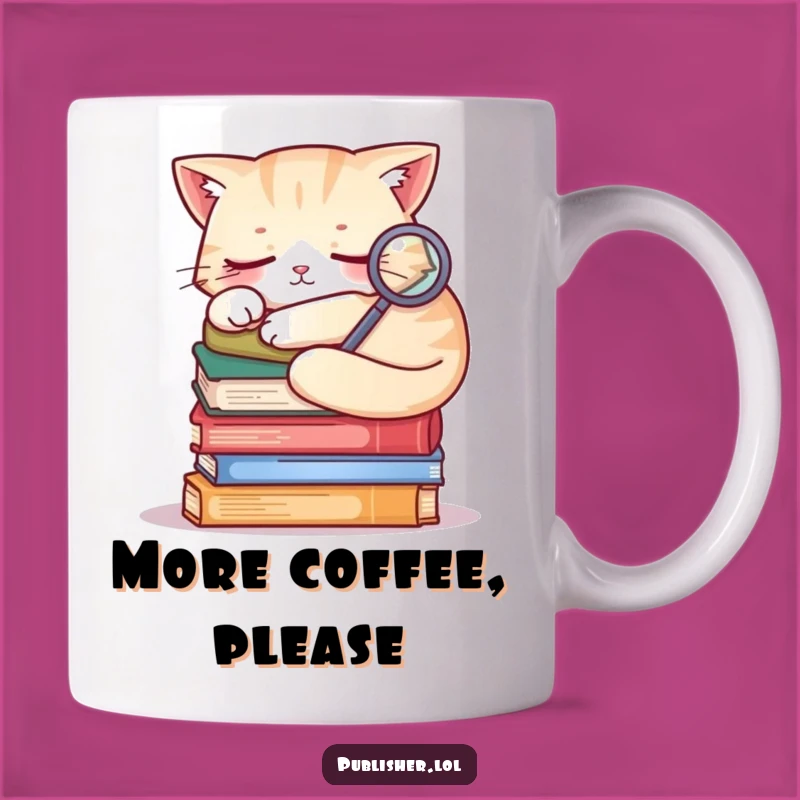 Funny Sleepy Cat Detective Mug: Purrfect Gift For Bookworms & Mystery Lovers!