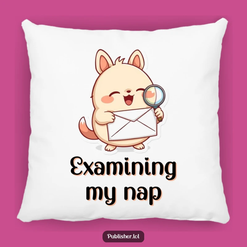 Soft Funny Detective Animal Pillow: Cuddle Up with a Mystery