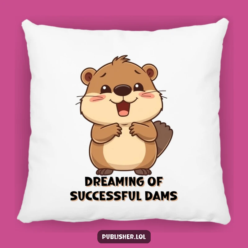 Funny Beaver Deal Pillow - Comfy Accent for Your Winning Space