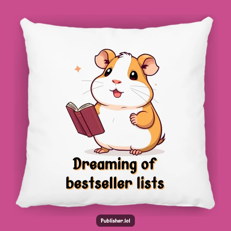 Funny Guinea Pig Author Pillow: Cozy Comfort for Literary Achievements