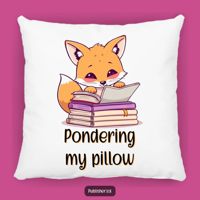 Funny Fox Manuscript Pillow: Cozy Comfort For The Curious Mind!