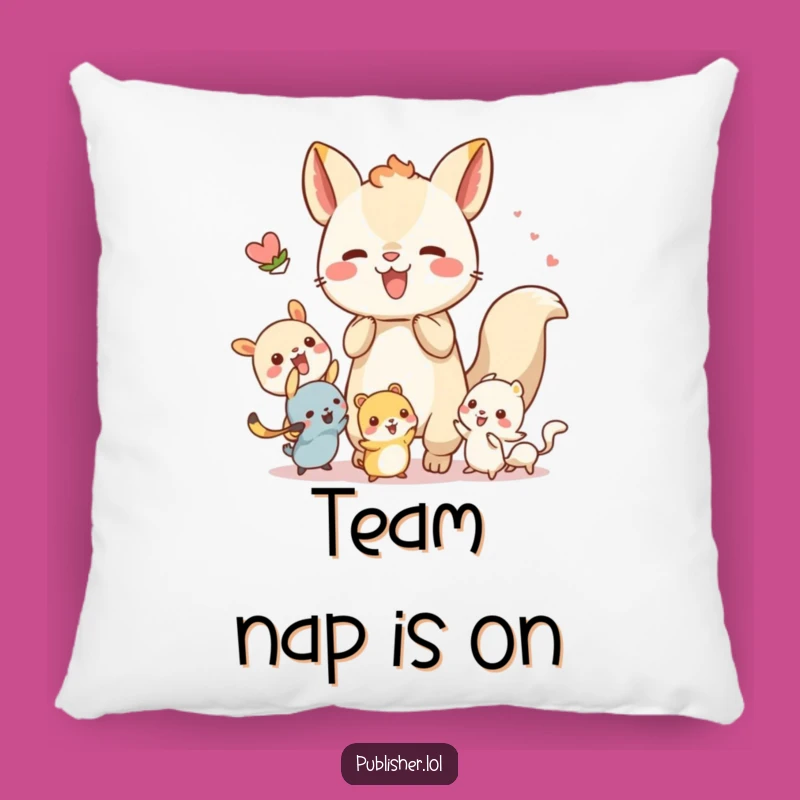 Soft Funny Teamwork Animal Pillow: Cuddle Up with Your Friends