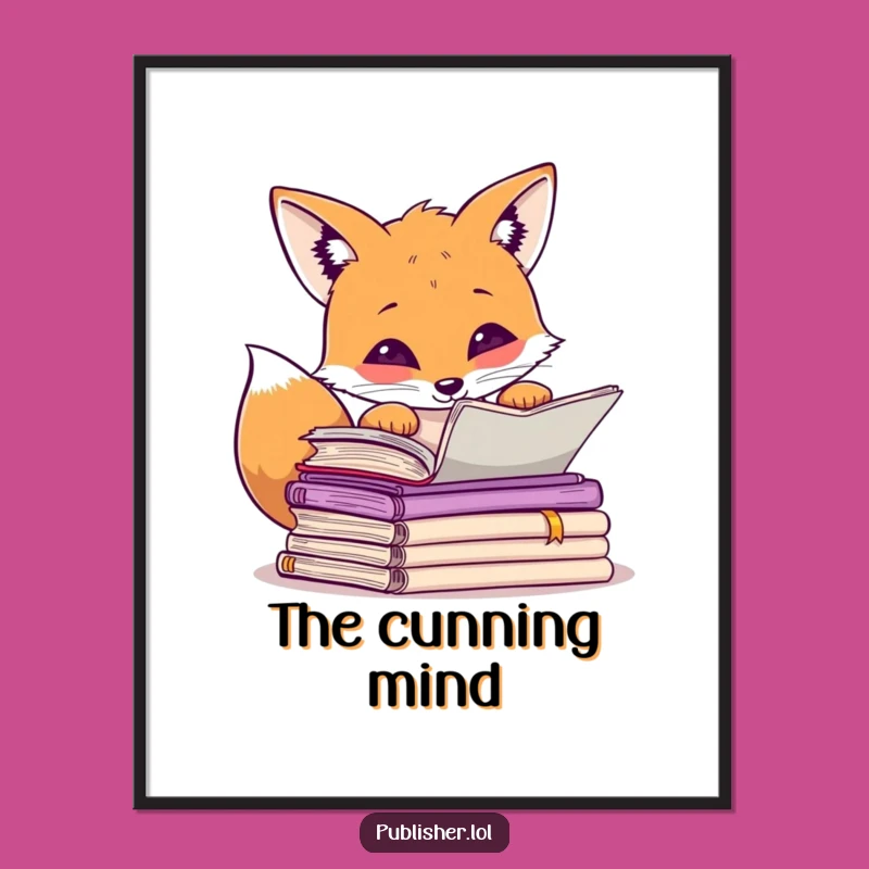 Funny Fox Manuscript Digital Print: Instant Inspiration For Your Walls!