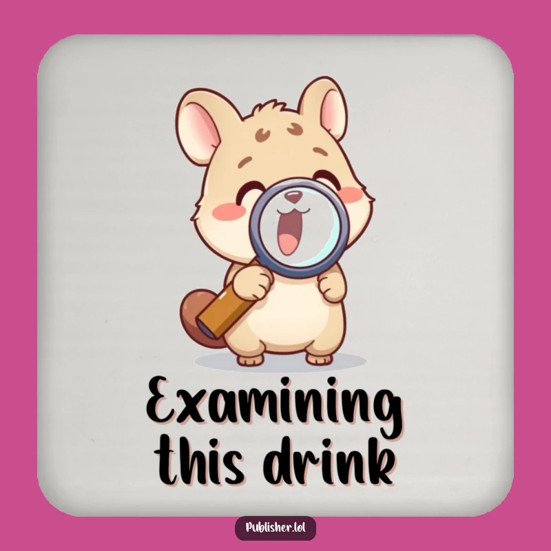 Funny Animal Magnifying Drink Coaster - Protect Surfaces with Precision!