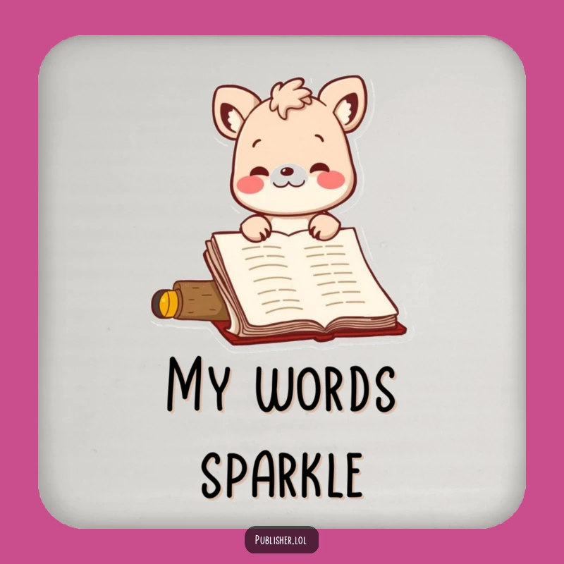 Funny Manuscript Coaster - Humorous Animal Nod Gift for Writers