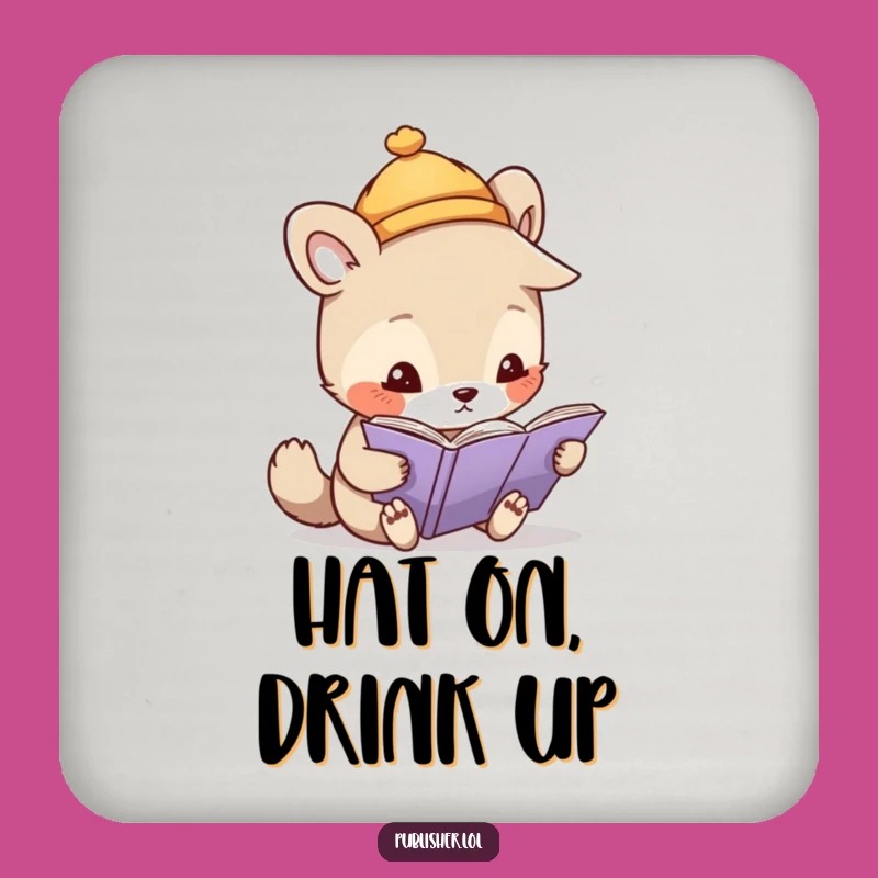 Funny Whimsical Animal Hat Coaster - Protect Surfaces Hilariously
