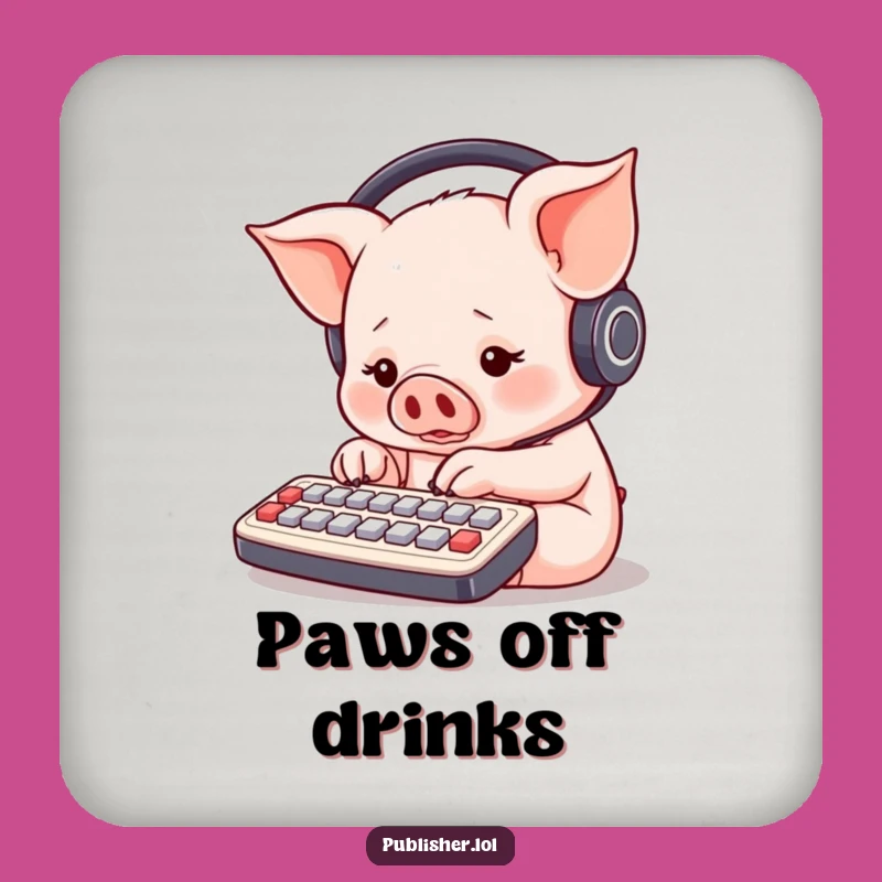 Funny Piglet Keyboard Coaster: Protect Surfaces With This Hilarious Desk Buddy!
