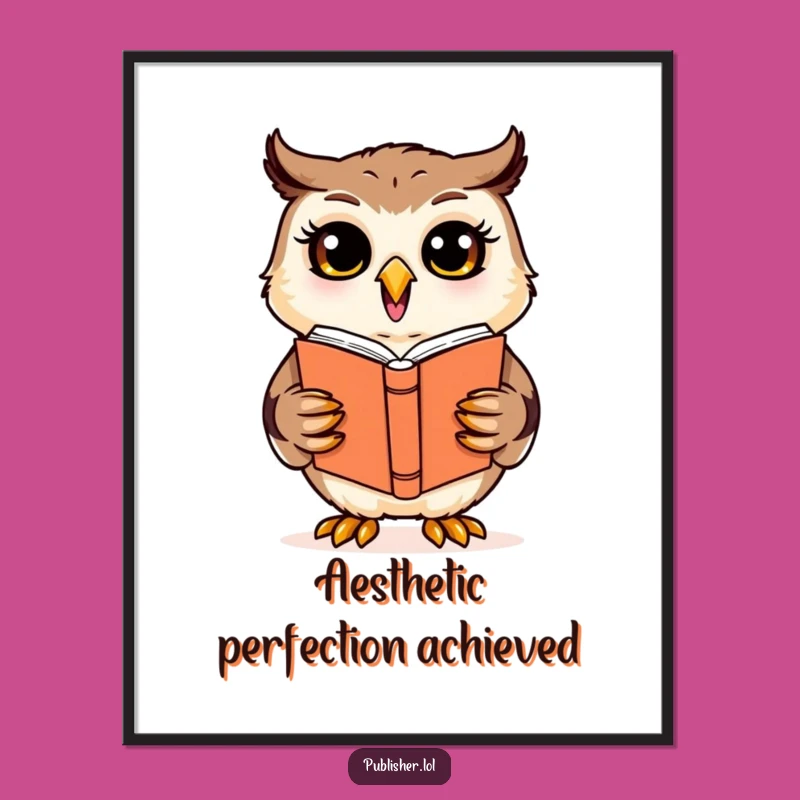 Funny Owl Designer Poster: Creative Book Covers and Humorous Wall Art