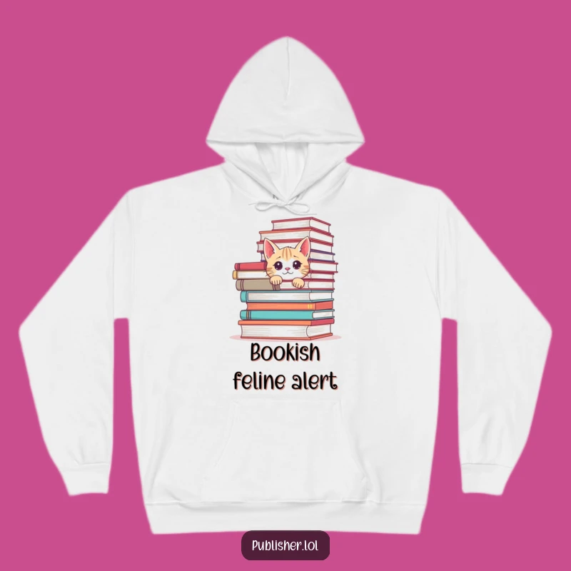 Cozy Funny Cat Book Hoodie: Ultimate Comfort for Feline Fans