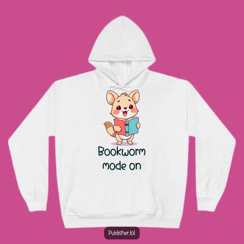 Funny Adorable Animal Book Presenter Hoodie - Cozy & Hilarious Gift for Readers