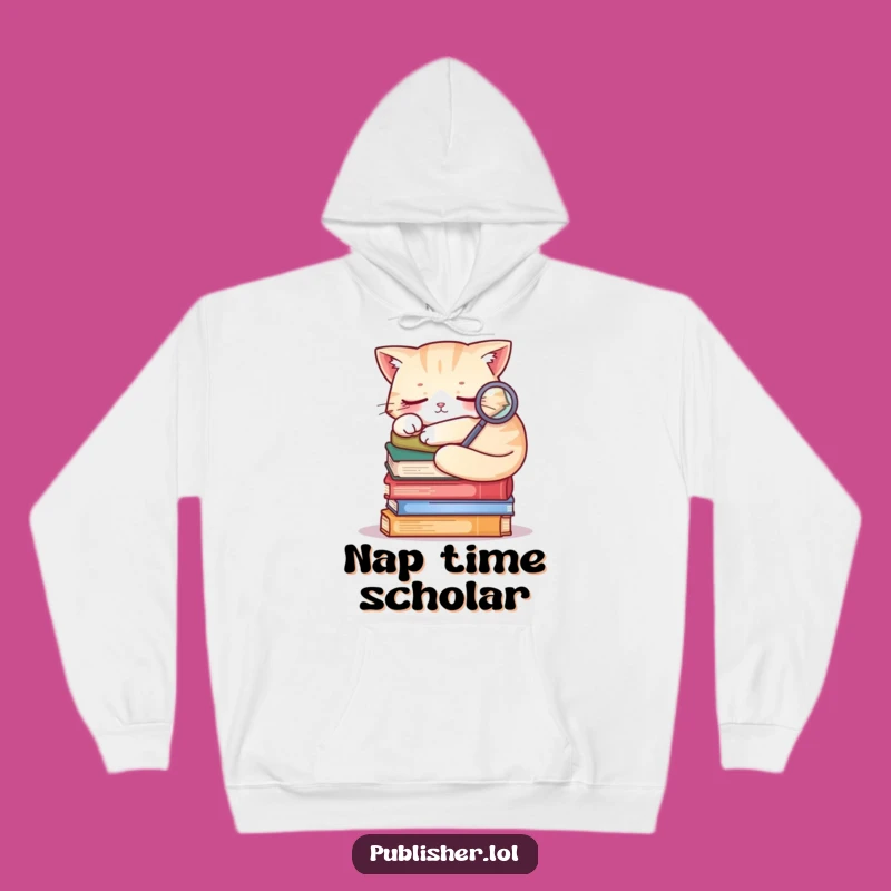 Funny Sleepy Cat Detective Hoodie: Stay Cozy & Solve Mysteries!