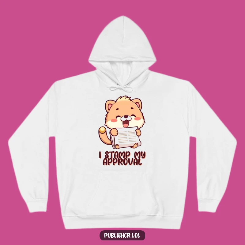 Cozy Funny Fuzzy Animal Stamping Hoodie - Warm Comfort for Go-Getters