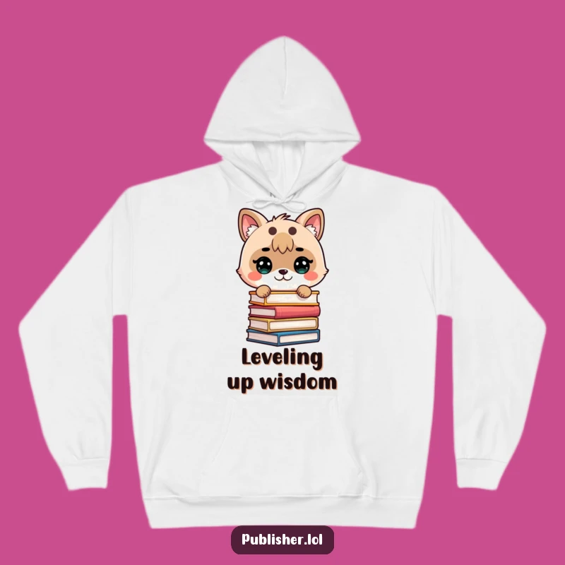 Cozy Funny Bookworm Stack Hoodie - Warmth for Your Reading Nook!