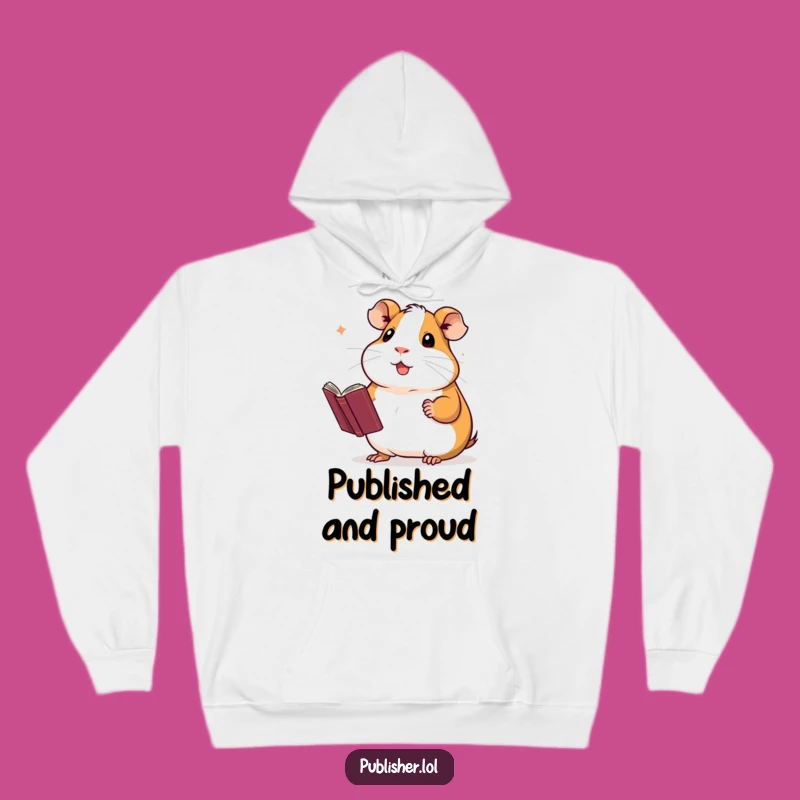 Cozy Funny Guinea Pig Author Hoodie: Warmth for Your Literary Wins