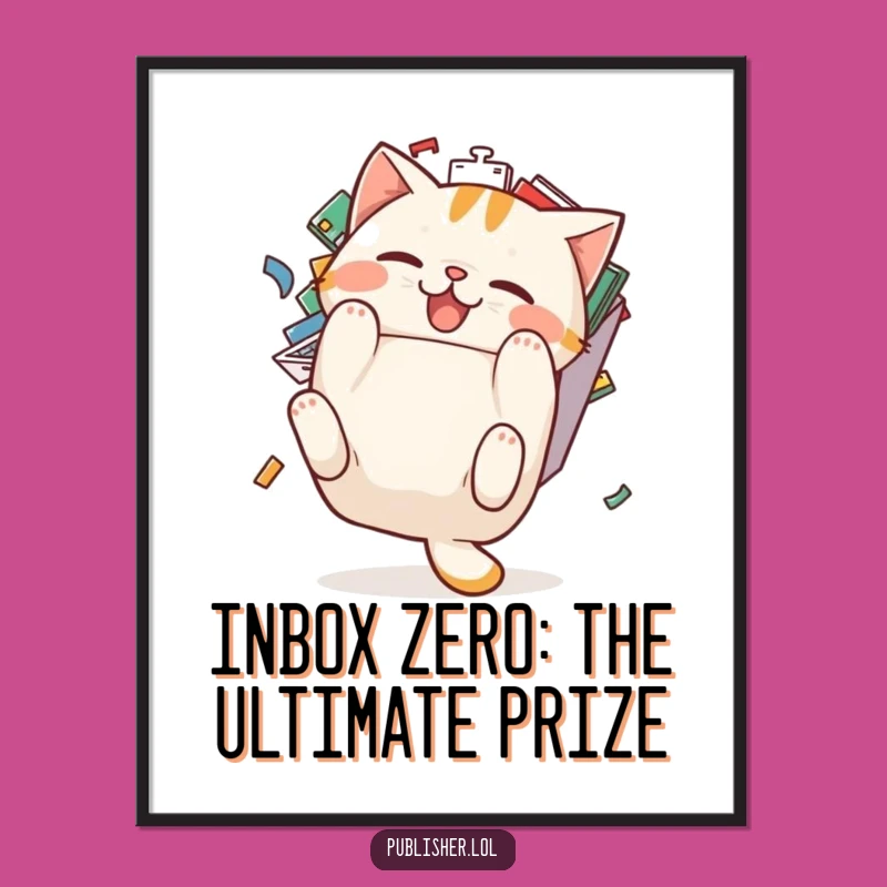 Free Printable Funny Cat Art: Pudgy Feline from Inbox - Hilarious Downloadable Wall Decor
