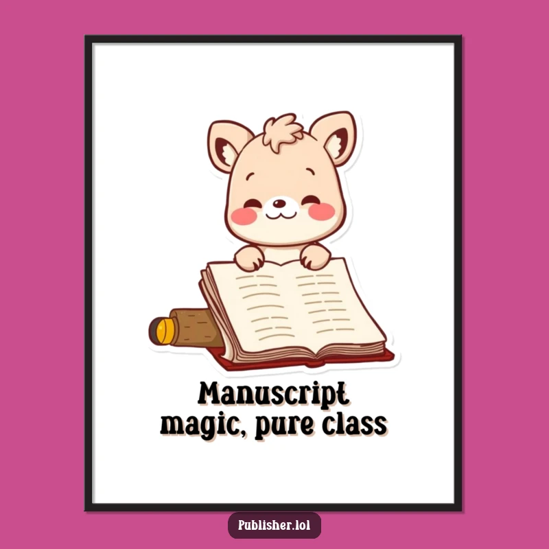 Funny Free Printable Wall Art: Nodding Animal, Manuscript Approved, Downloadable Decor!