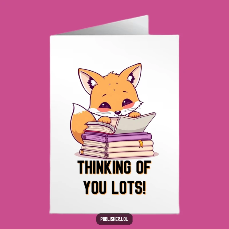 Free Printable Curious Fox Birthday Card: Witty Downloadable for Intellectual Celebrations