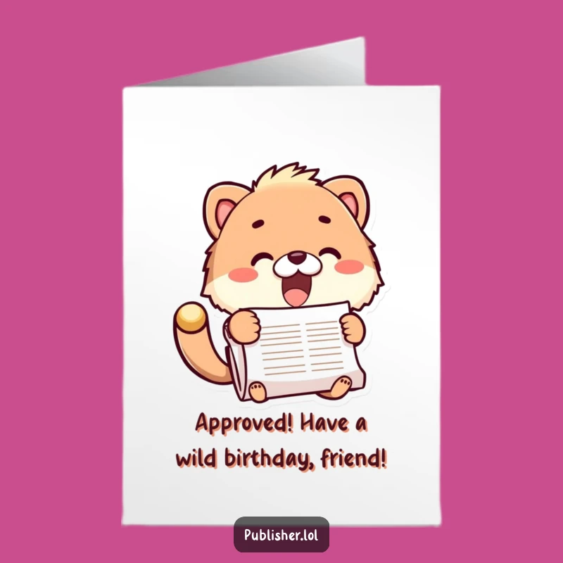 Free Printable Funny Birthday Card: Stamping Animal Humor Downloadable Gift for Birthdays!