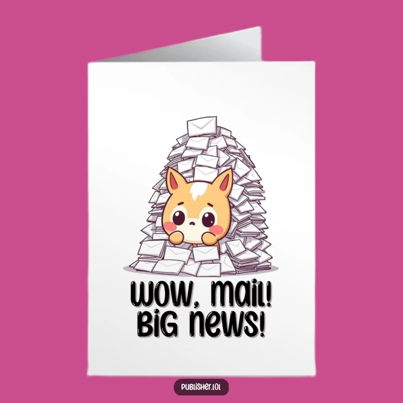 Free Printable Congrats Card: Surprised Mail Animal, Funny Downloadable Gift!