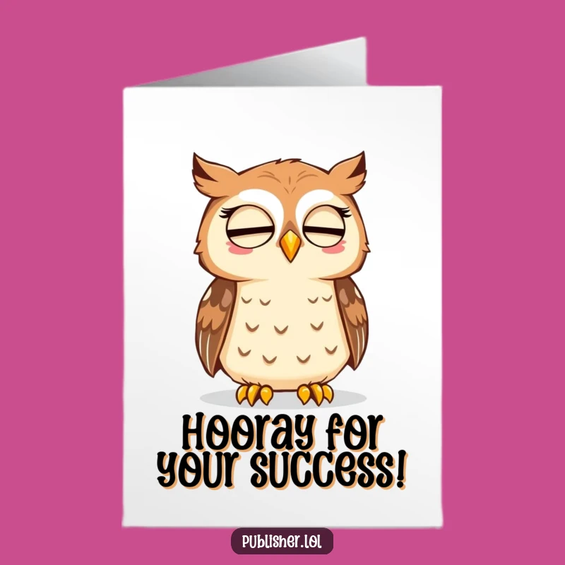 Free Printable Owl Congrats Card - Smart Downloadable for Big Achievements