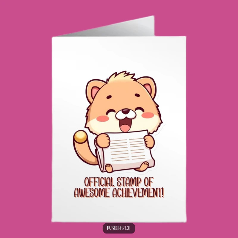 Free Printable Congrats Card: Stamping Animal Approval Humor Downloadable Gift!