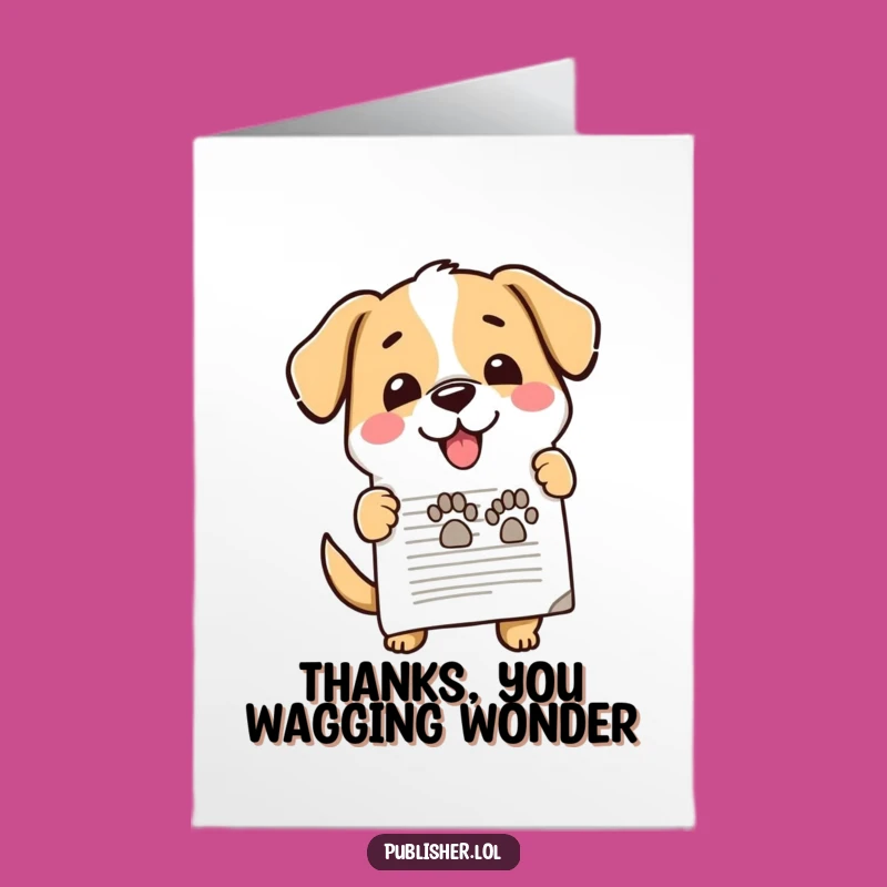 Free Printable Dog Thank You Card: Happy Downloadable for Grateful Paws