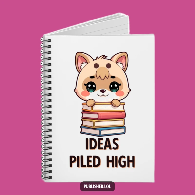Funny Bookworm Stack Notebook - Journal Your Literary Journey!