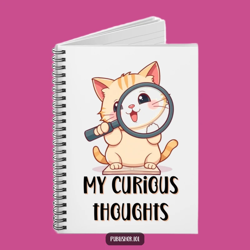 Funny Cat Magnifying Notebook: Jot Down Your Discoveries!