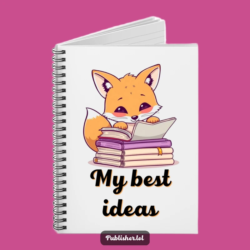 Funny Fox Manuscript Notebook: Jot Down Your Brilliant Ideas!