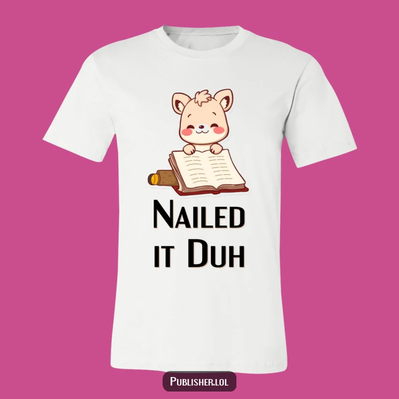 Funny Manuscript Nod T-Shirt - Hilarious Bouncing Animal Writer's Gift
