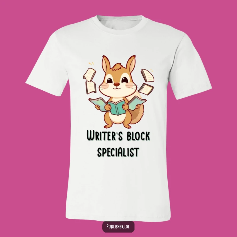 Funny Squirrel Manuscript Juggler T-Shirt: Hilarious Wearable Art for Busy Personalities