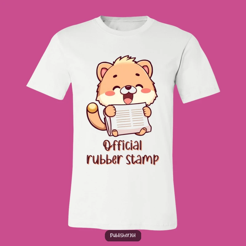 Funny Fuzzy Animal Stamping Document T-Shirt - Hilarious Gift for Achievers