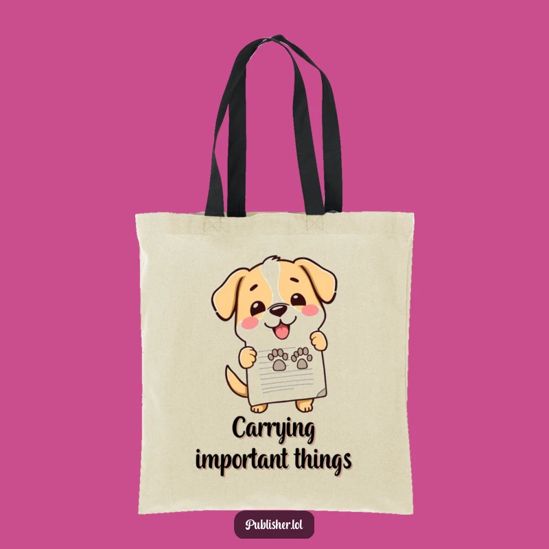 Funny Dog Approved Tote Bag: Carry Your Tasks with Enthusiasm