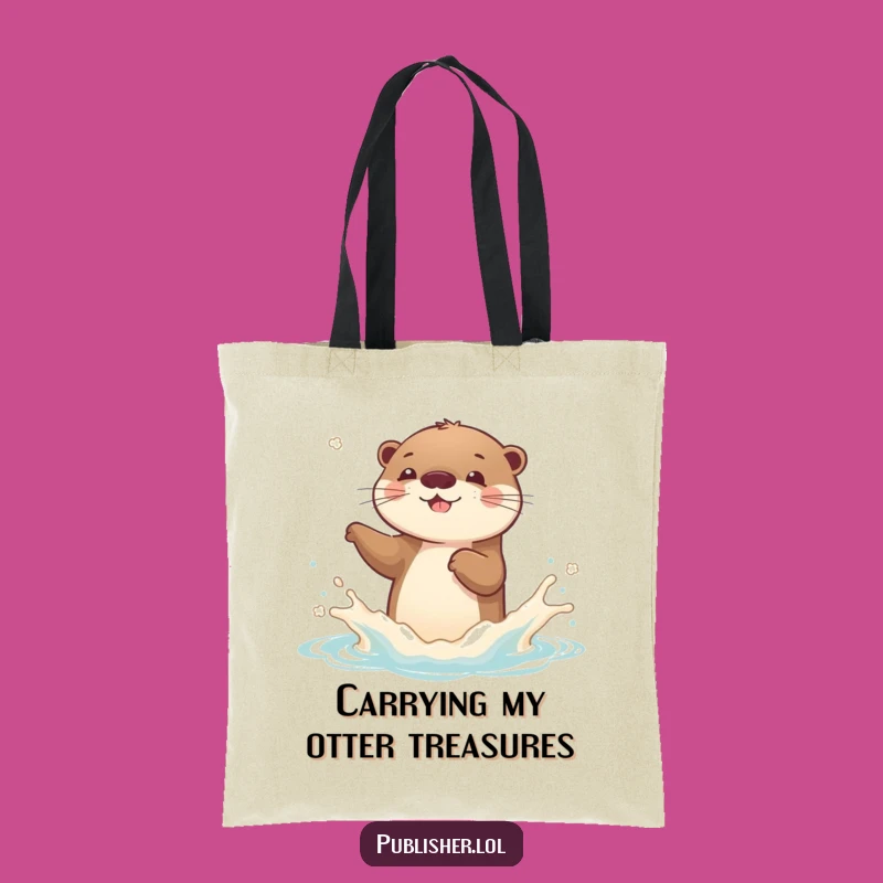Funny Otter Tote Bag: Carry Your Books with Pure Joy and This Hilarious Accessory