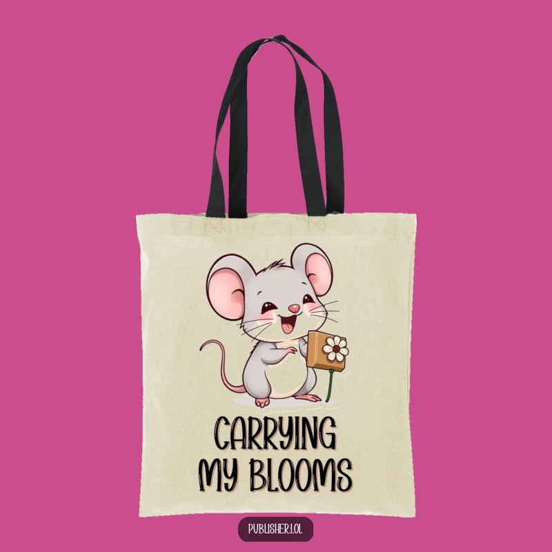 Funny Mouse Craft Tote Bag: Carry Your Supplies with Flair
